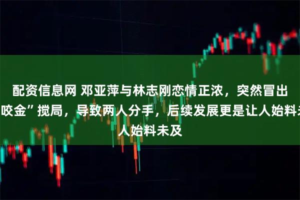 配资信息网 邓亚萍与林志刚恋情正浓，突然冒出“程咬金”搅局，导致两人分手，后续发展更是让人始料未及